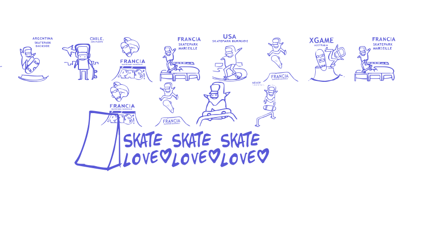 skatelove ( tour 2009) Font Download