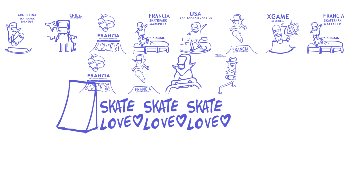 skatelove ( tour 2009) Font Download