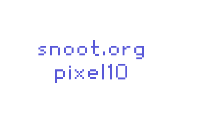 snoot.org pixel10 Font