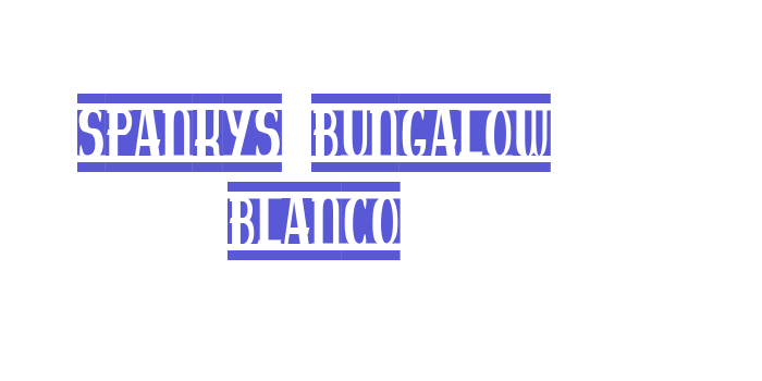 spankys bungalow blanco Font Download