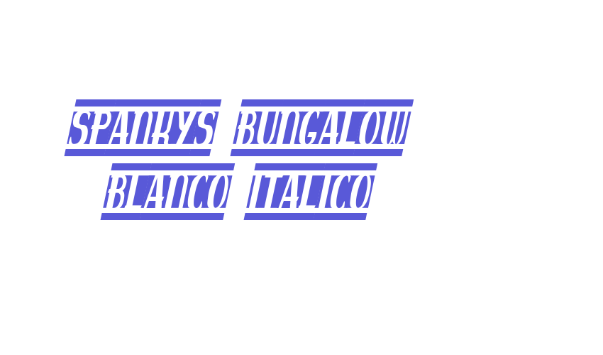 spankys bungalow blanco italico Font Download