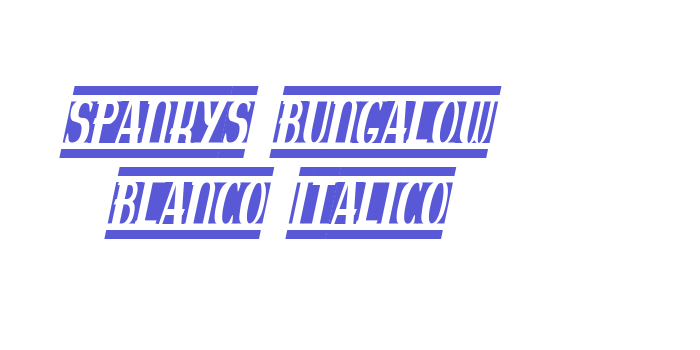 spankys bungalow blanco italico Font Download