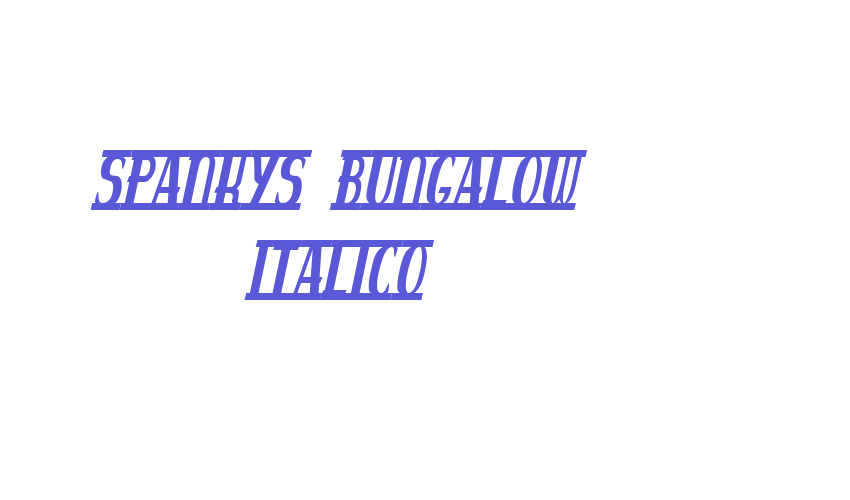 spankys bungalow italico Font Download