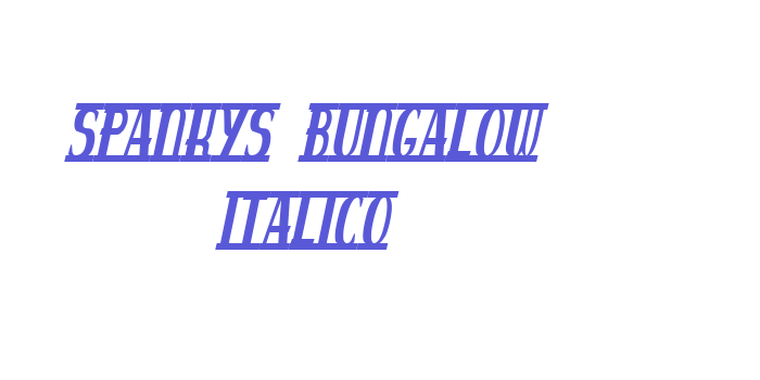 spankys bungalow italico Font Download