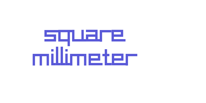 square millimeter Font Download