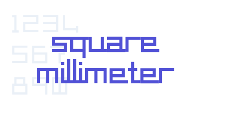 square millimeter-font-download