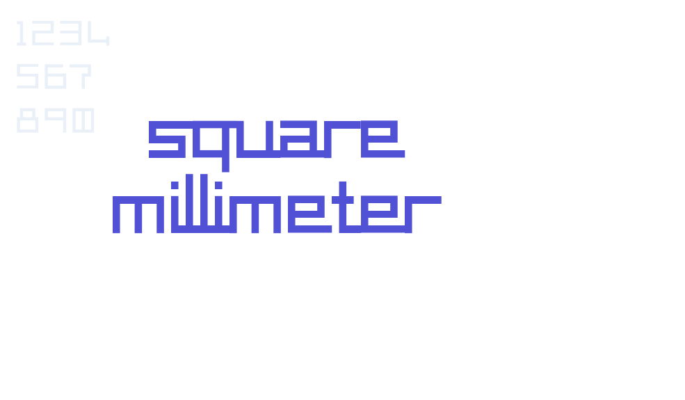 square millimeter-font-download