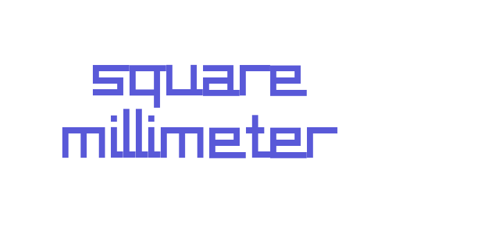 square millimeter Font