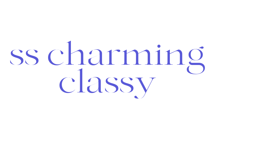 ss charming classy Font