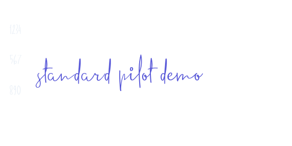 standard pilot demo font