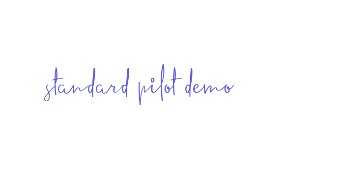 standard pilot demo Font Download