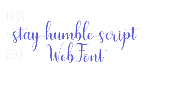 stay-humble-script WebFont font free