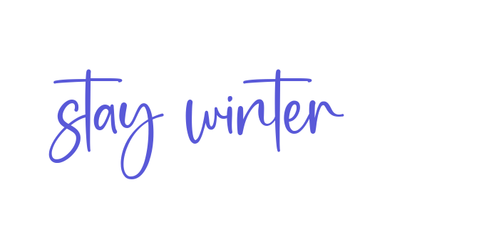 stay winter Font Download