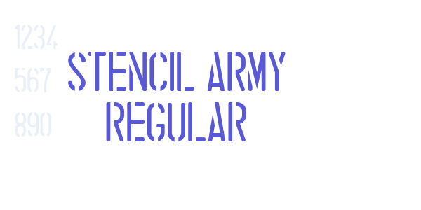 stencil army Regular font