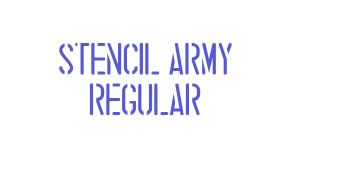 stencil army Regular Font Download