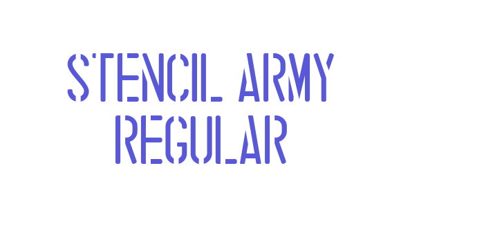 stencil army Regular Font