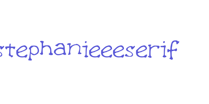 stephanieeeserif Font