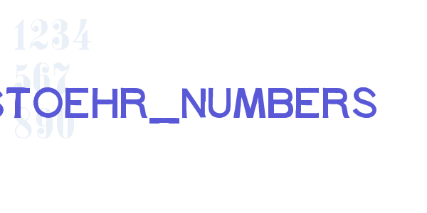 stoehr_numbers font