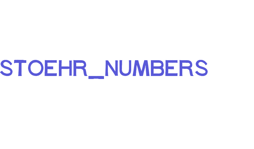 stoehr_numbers Font