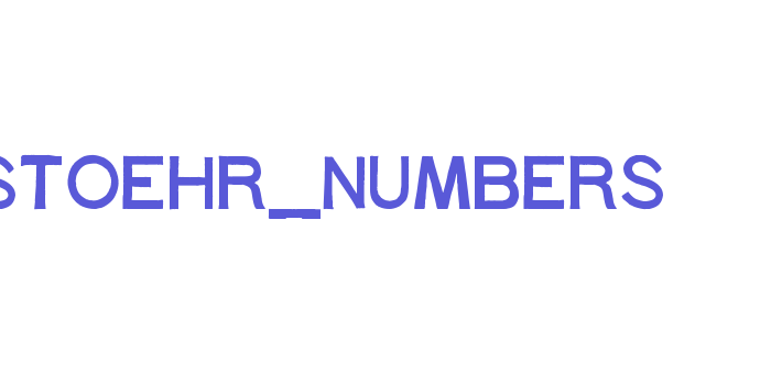 stoehr_numbers Font Download