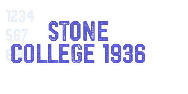 stone college 1936 font free