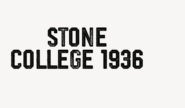 stone college 1936 Font