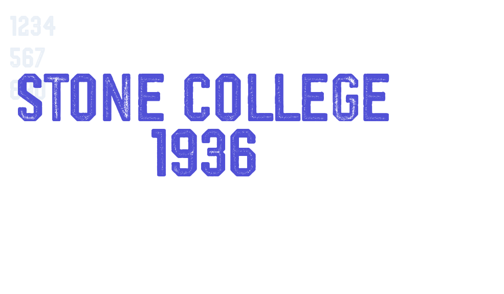 stone college 1936-font-download