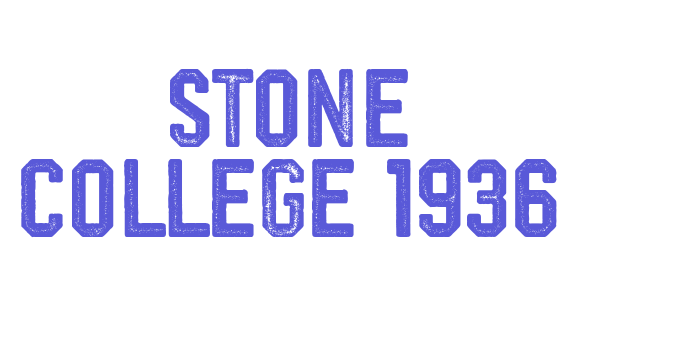 stone college 1936 Font