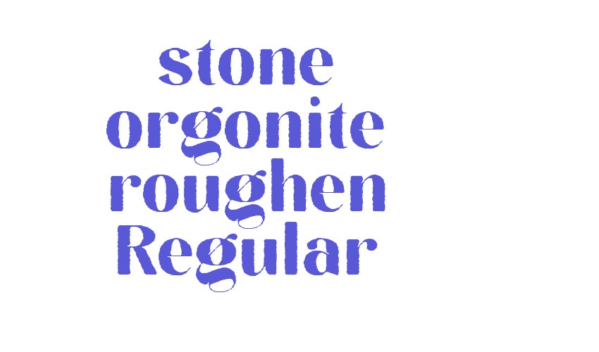 stone orgonite roughen Regular Font Download