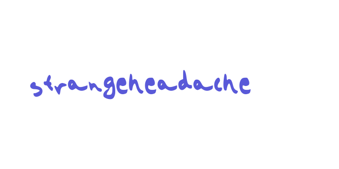 strangeheadache Font Download