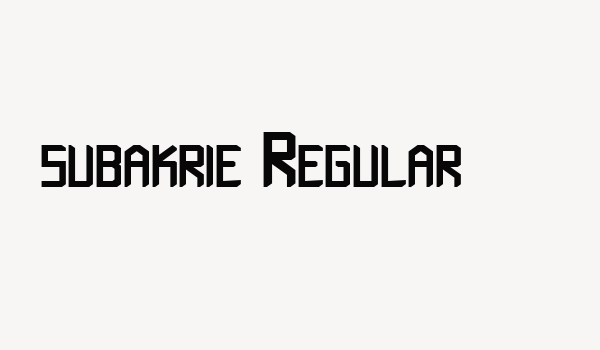 subakrie Regular Font