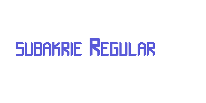 subakrie Regular Font Download