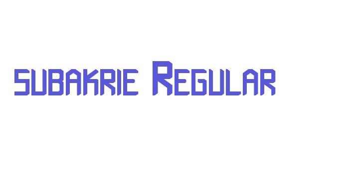 subakrie Regular Font