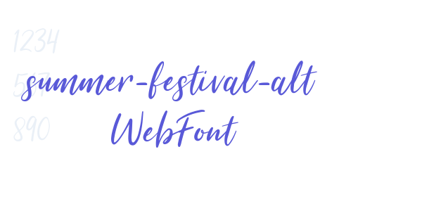 summer-festival-alt WebFont font free