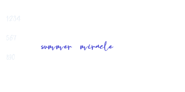 summer miracle font