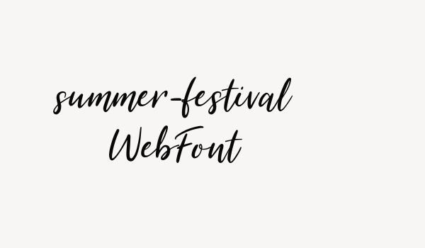 summer-festival WebFont Font