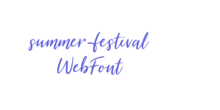 summer-festival WebFont Font Download