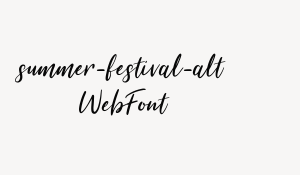 summer-festival-alt WebFont Font