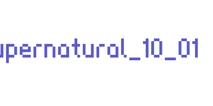 supernatural_10_01 Font Download