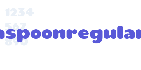 teaspoonRegular font free