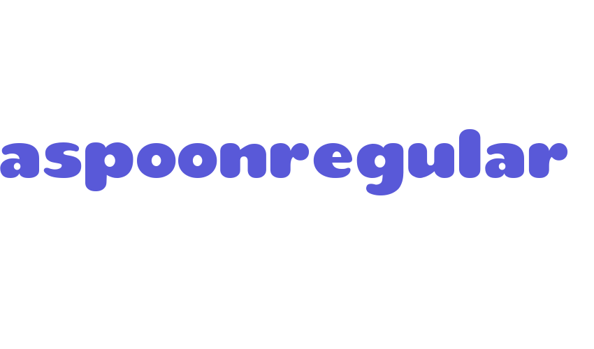 teaspoonRegular Font