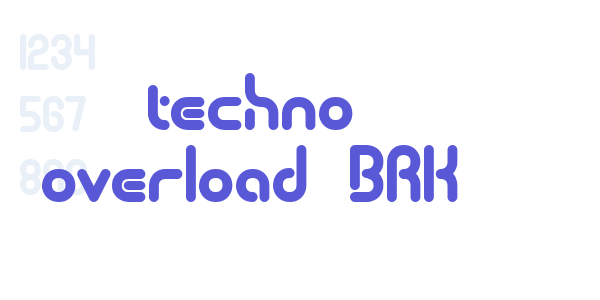 techno overload BRK font free