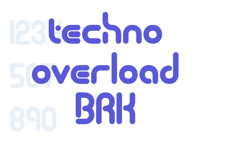 techno overload BRK Font