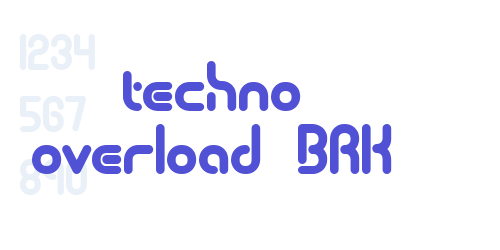 techno overload BRK-font-download