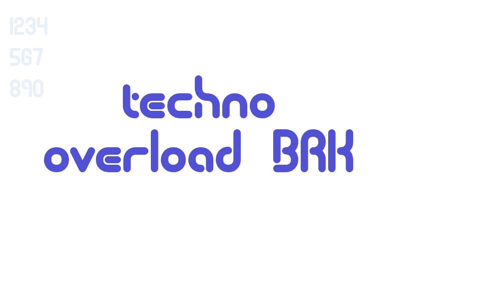 techno overload BRK-font-download