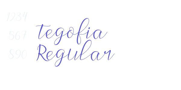 tegofia Regular font free