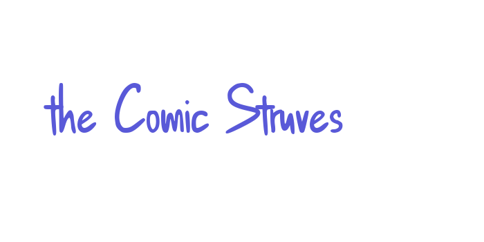 the Comic Struves Font