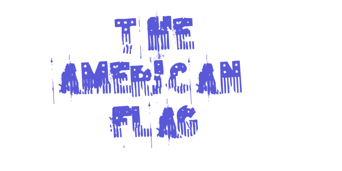 the american flag Font