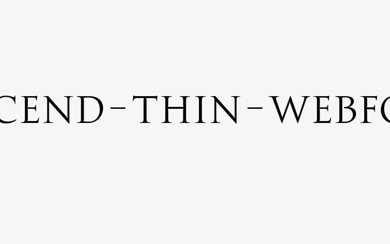 transcend-thin-webfont Font