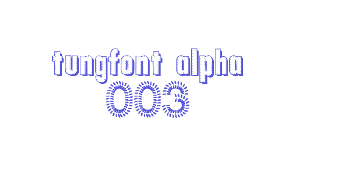 tungfont alpha 003 Font Download